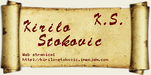 Kirilo Stoković vizit kartica